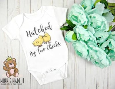 Hatched By Two Chicks Onesie