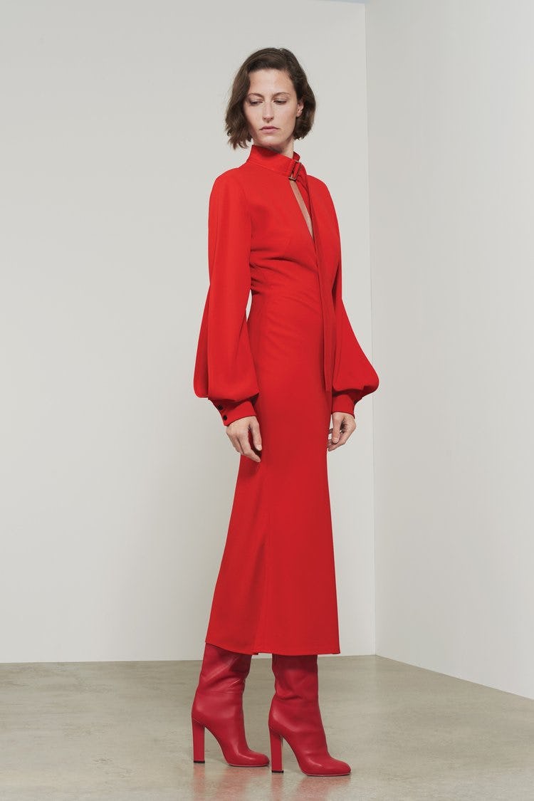 ワンピース VICTORIA BECKHAM Women Mid Skirts 1125WDR005195B1991 red Red High Neck Sleeveless Dress by Victoria Victoria Beckham