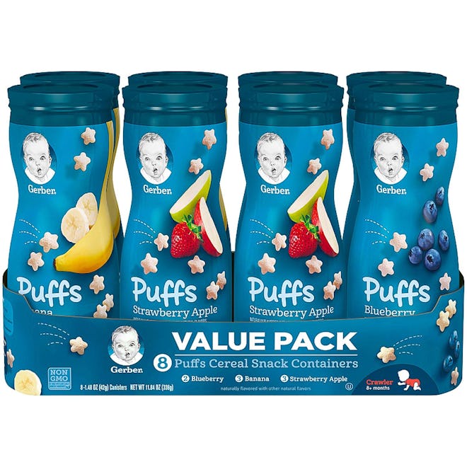 Gerber Graduates Puffs Cereal Snack Variety Pack