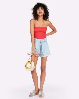 One Eleven Smocked Cropped Tube Top