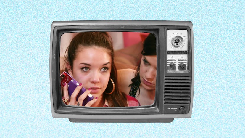 Alexis Neiers's scene from Pretty Wild reality show in an old tv