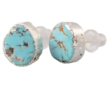 Zengori Sterling Silver Turquoise Post Stud Earrings 