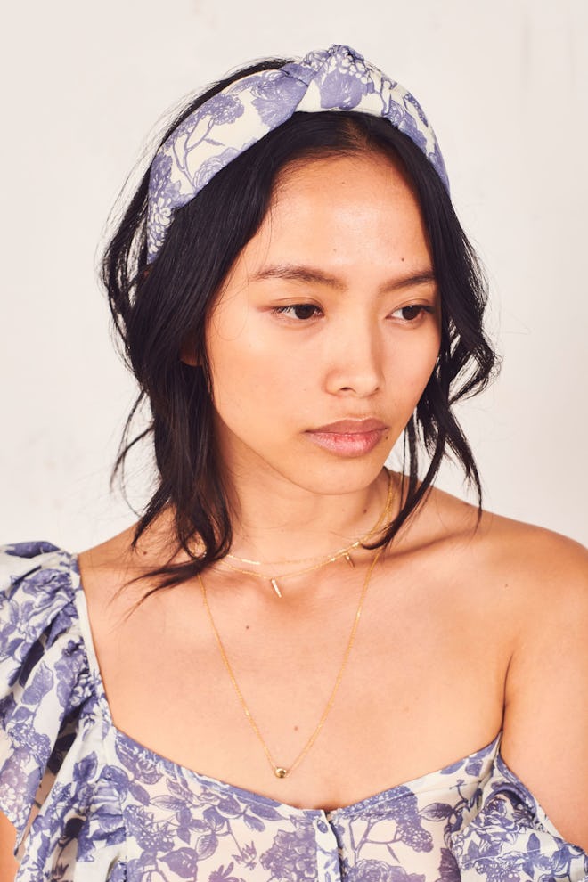 LoveShackFancy x Lele Sadoughi Knotted Headband - Sea 