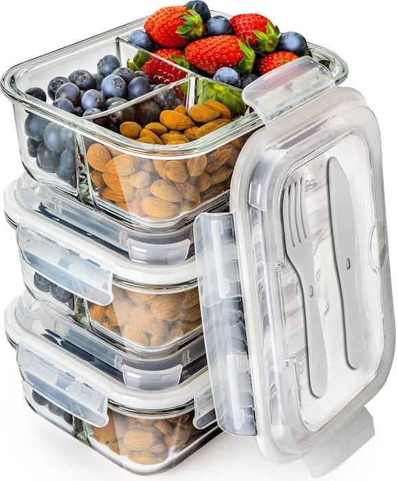 Prep Naturals Glass Food Containers (Set of 3)