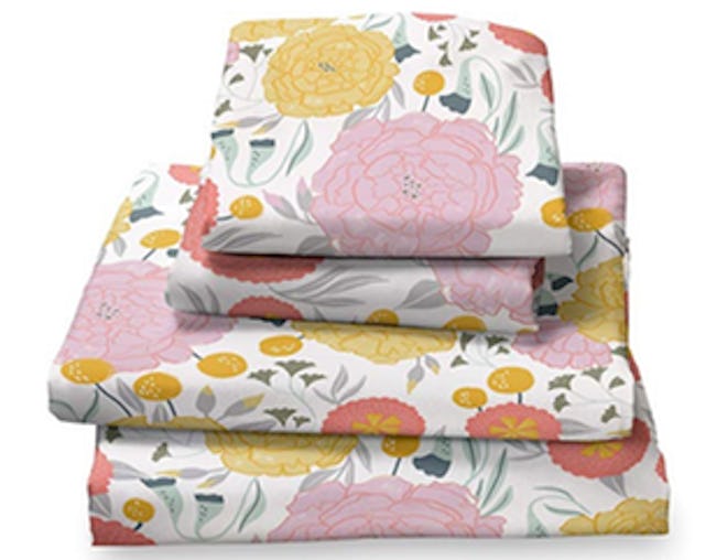 Where The Polka Dots Roam Light Floral Sheet Set