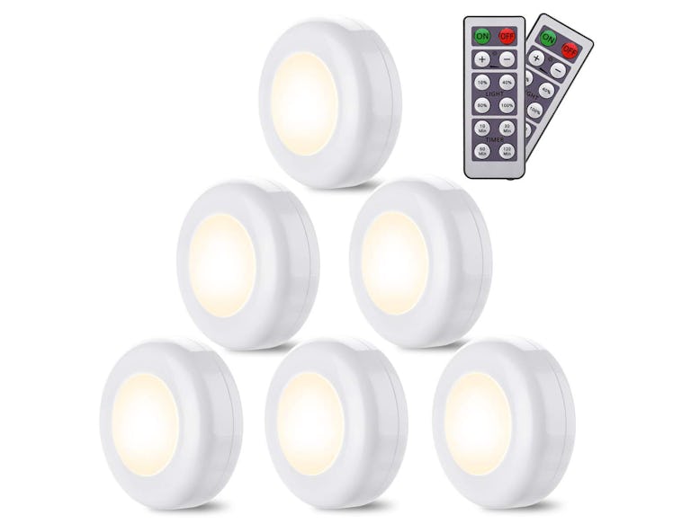  Elfeland LED Closet Lights With Remote (6-Pack)