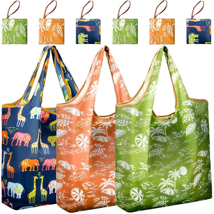 Reger Foldable Shopping Grocery Bags (6-Pack)