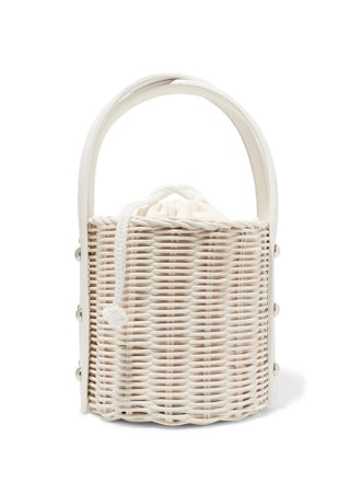 Quan Rattan And Leather Bucket Bag