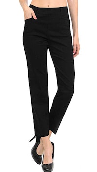 VIV Collection Women's Straight Fit Trouser Pull-On Pants