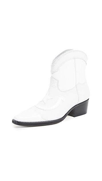 white low cowboy boots