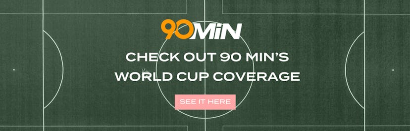 The cover of Bustle's '90Min' World Cup Coverage