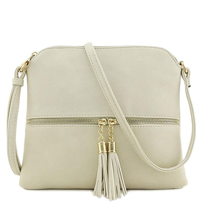 Deluxity Lightweight Medium Crossbody Bag with Tassel