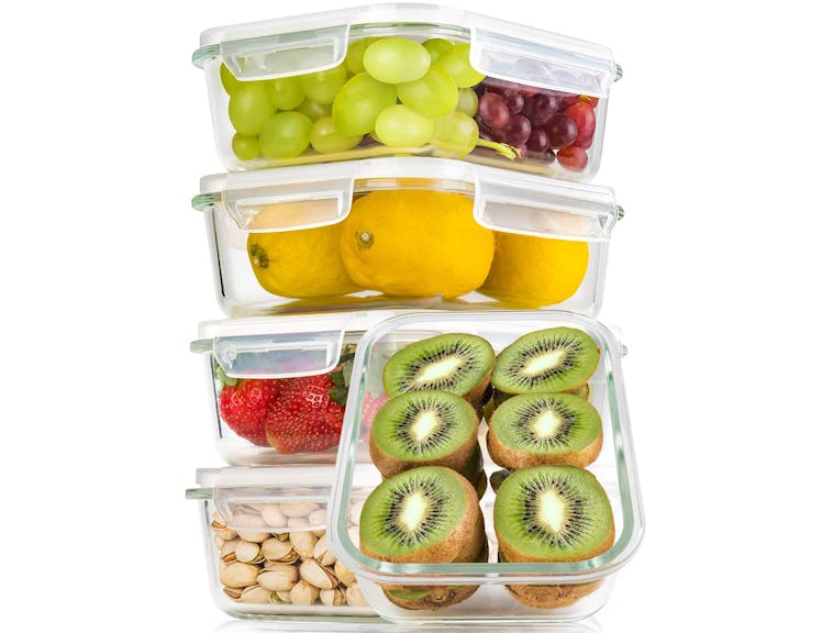 Bayco Large Glass Meal Prep Containers (5-Pack)
