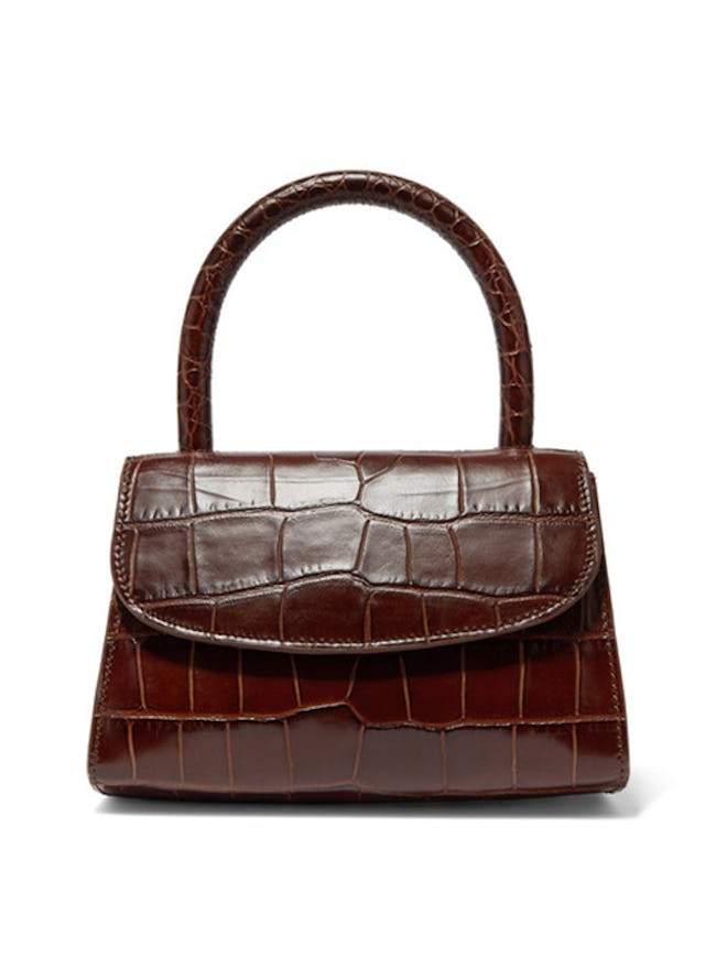 Mini Croc-Effect Leather Tote