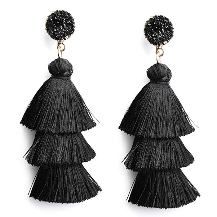 Me&Hz Colorful Layered Tassel Earrings