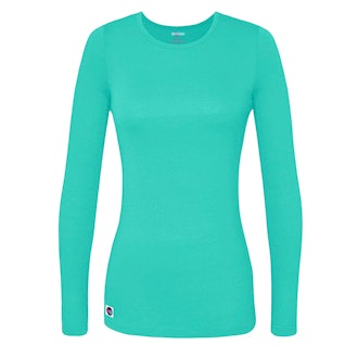 For colder weather, this long sleeved undershirt will keep you warm and cozy.