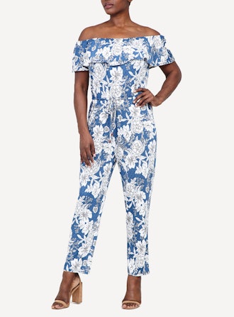 Izabel Blue Floral Print Jumpsuit