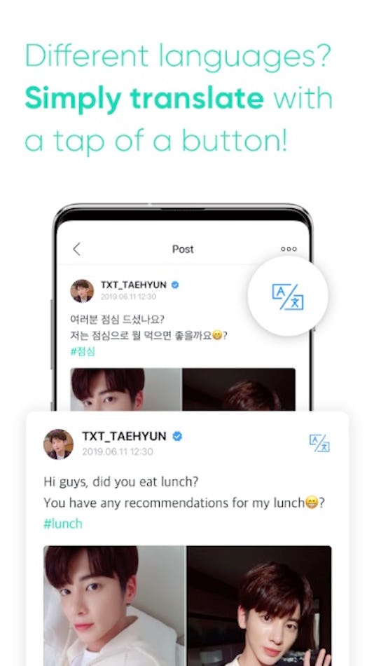 BigHit's Weverse app's translation feature