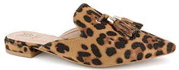 Beast Fashion Suede Pointed Toe Slip-On Loafer Mules