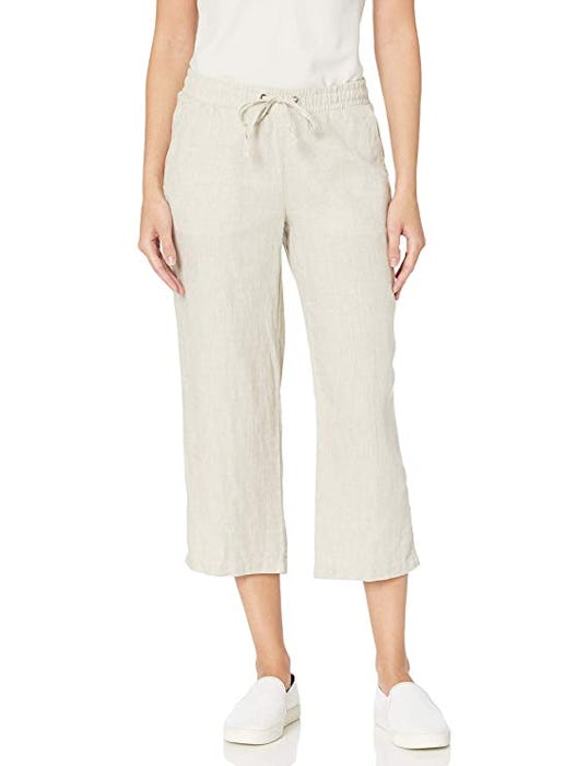 Amazon Essentials Women's Drawstring Linen Crop Pant