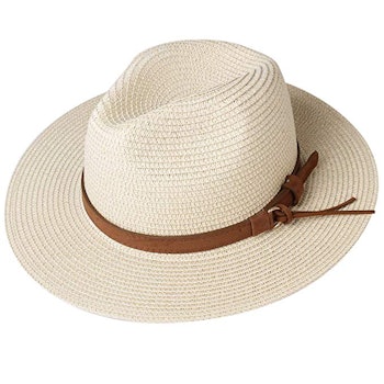 Furtalk Wide Brim Straw Panama Hat 