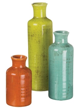 Sullivans Crackled Vases (Set of 3)