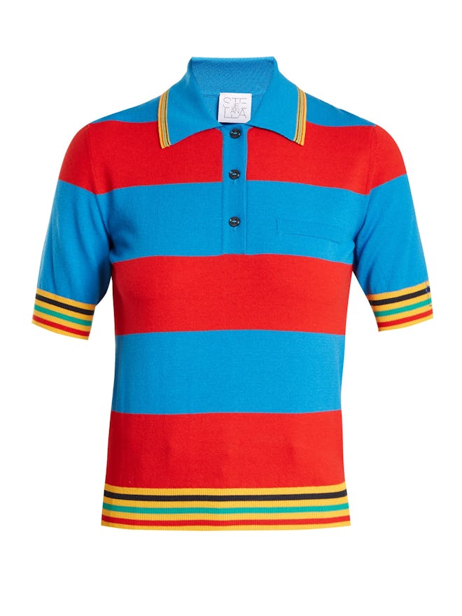 Striped Polo Knit Shirt