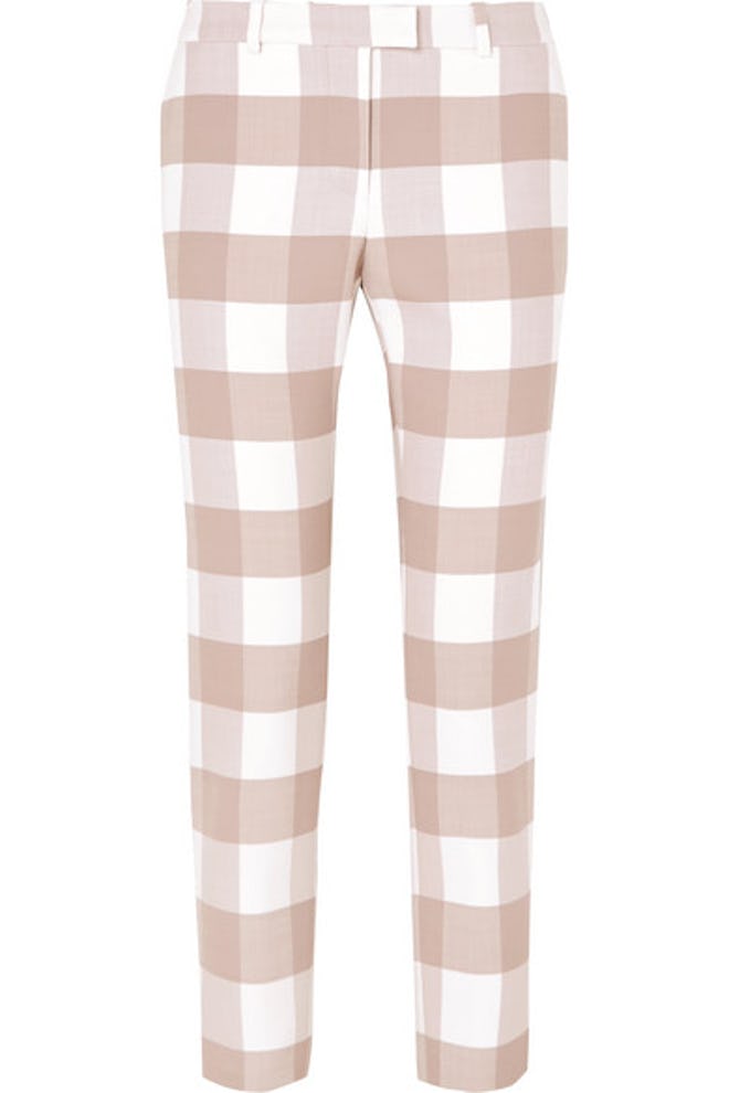 Cropped Gingham Trousers