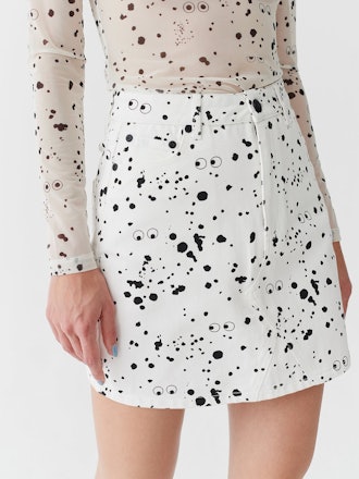 Mini Splatter Print Skirt