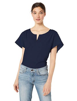 TRES JOLIE Amy Smocked Shoulder Top