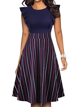 YATHON Vintage-Inspired Swing Dress