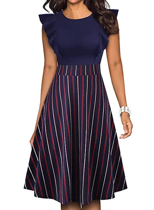 YATHON Vintage-Inspired Swing Dress