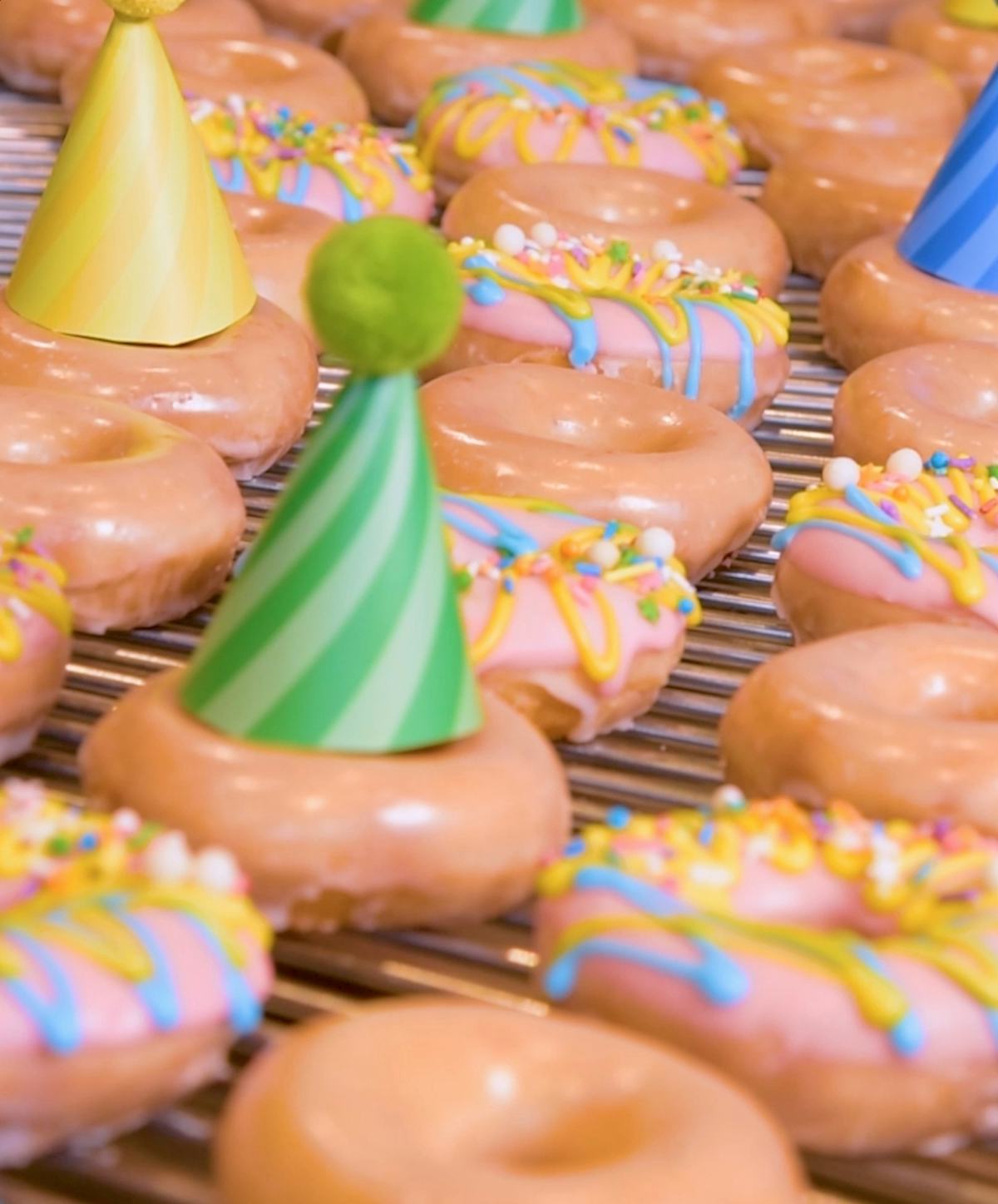 Krispy Kreme's New Original Filled Birthday Batter Doughnut Comes With