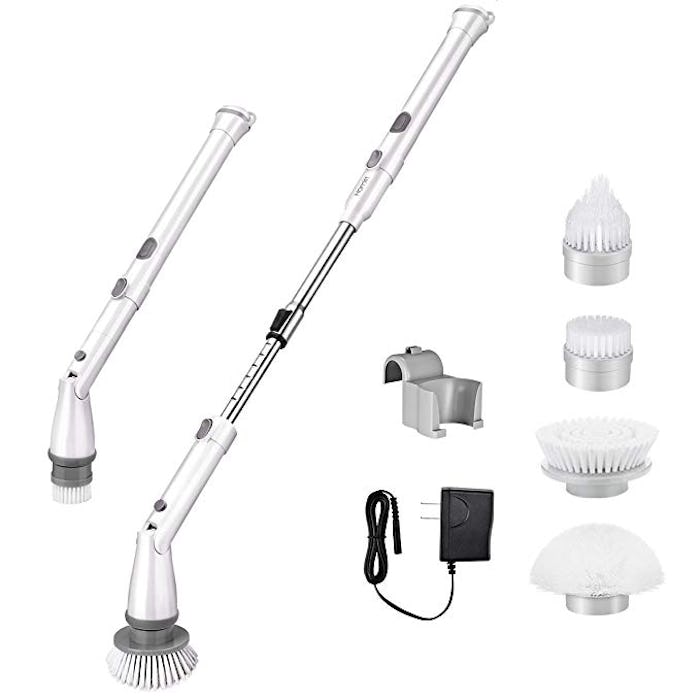 Homitt Electric Spin Scrubber with Adjustable Head and Arm