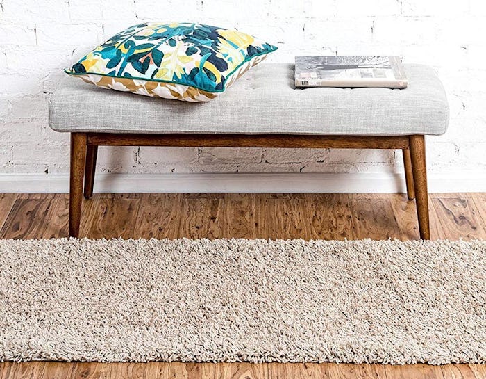 Unique Loom Modern Plush Taupe Runner Rug, 2'6x10