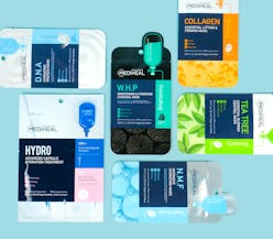 Six different Mediheal popular K-beauty sheet masks, that are now available in the U.S. for the firs...