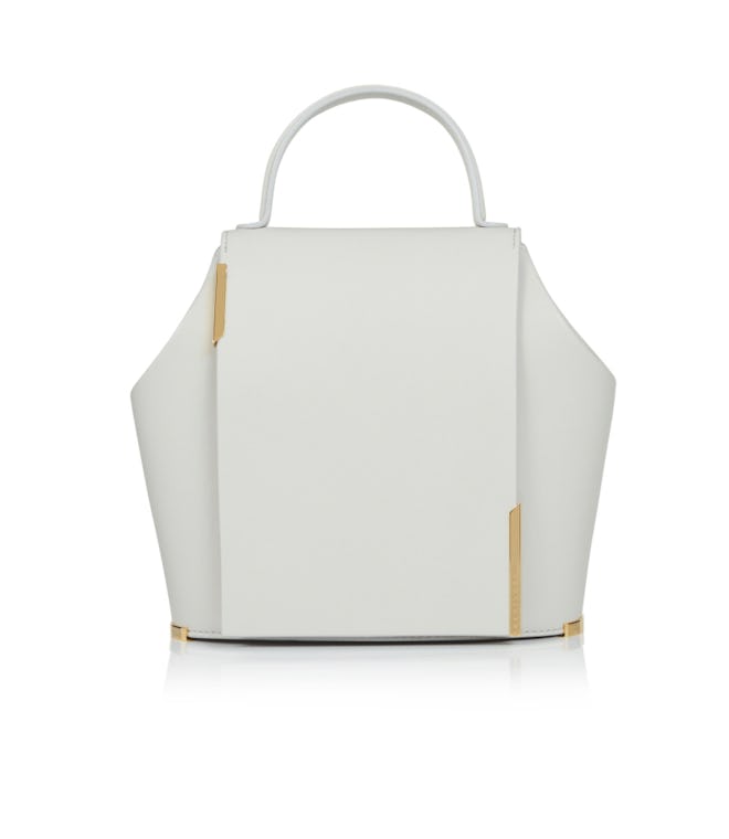 Gaia Small Leather Bag in Gray