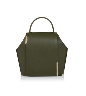 Gaia Small Leather Bag In Green