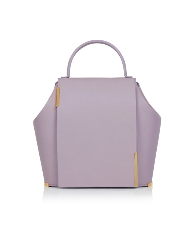Gaia Small Leather Bag in Purple