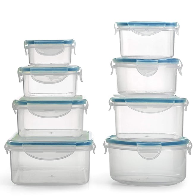 BPA Free Plastic Food Container Set with Locking Lids