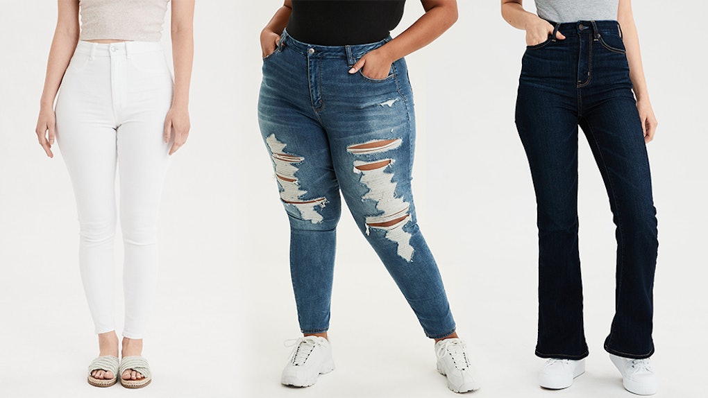 Women's Jeans: Curvy, Jegging, Mom & More | American Eagle american eagle curvy jeans size chart