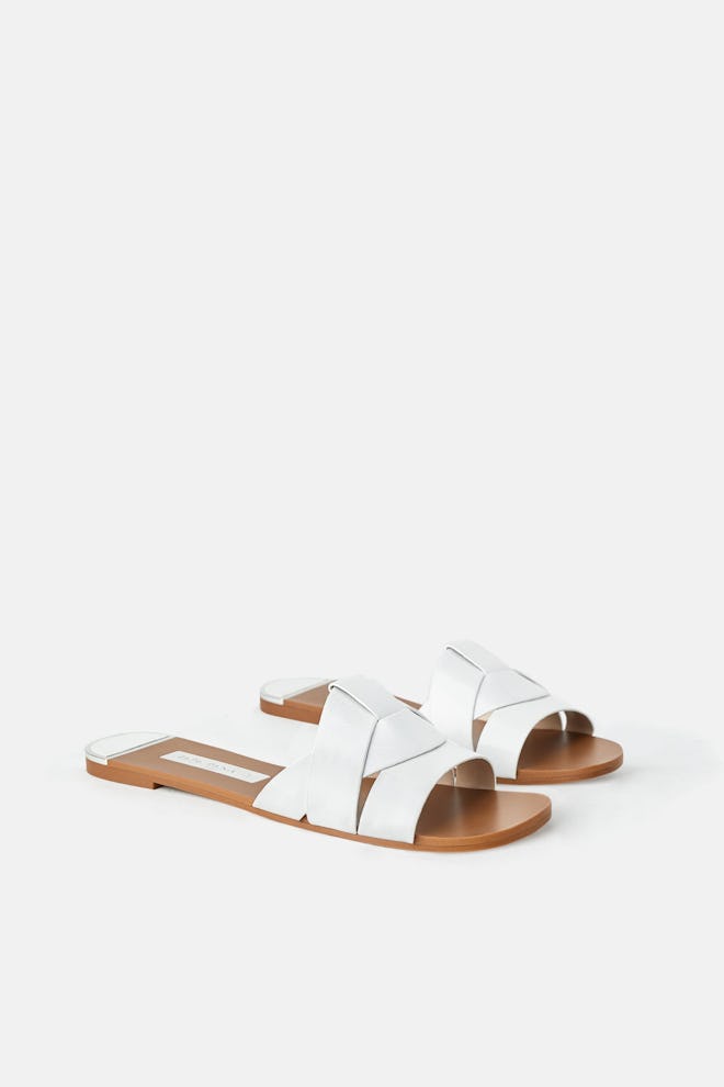 Leather Crossover Sandals