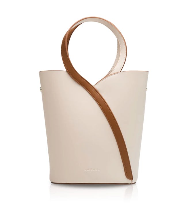 Morandi Rectangle Handle Crossbody Bag In Cream