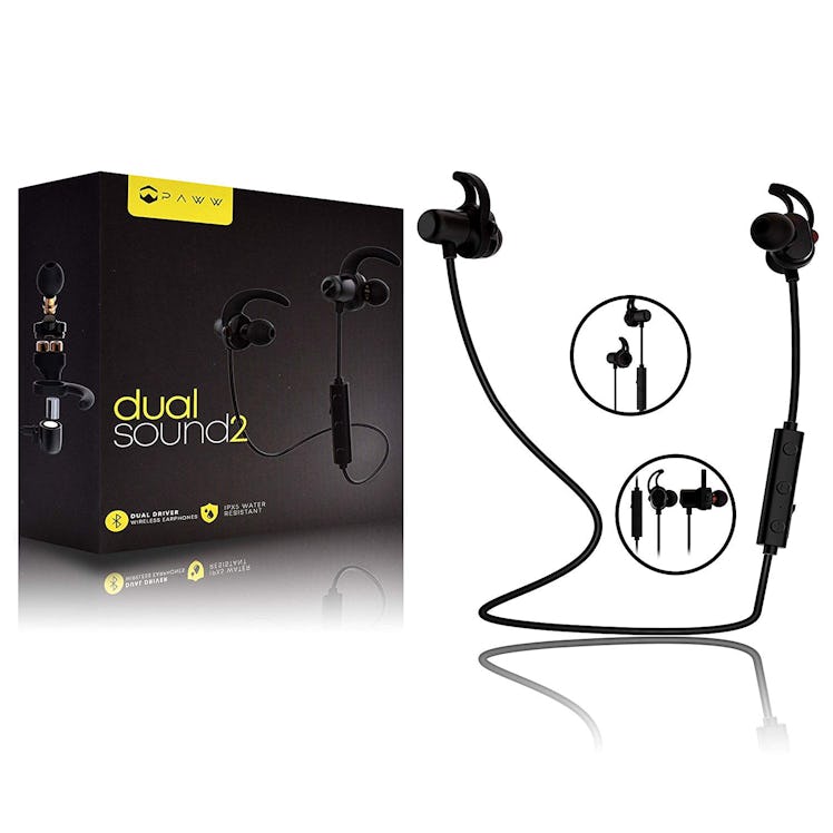 Paww DualSound 2 - Dual Driver - IPX5 Water Resistant - Sweatproof Neck Band - Bluetooth 5.0 in-Ear ...