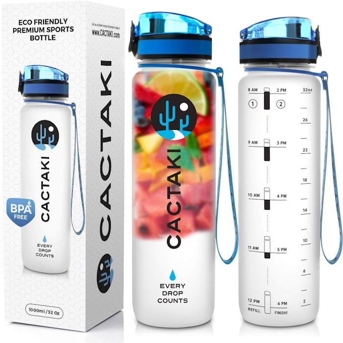Cactaki Water Bottle with Time Marker