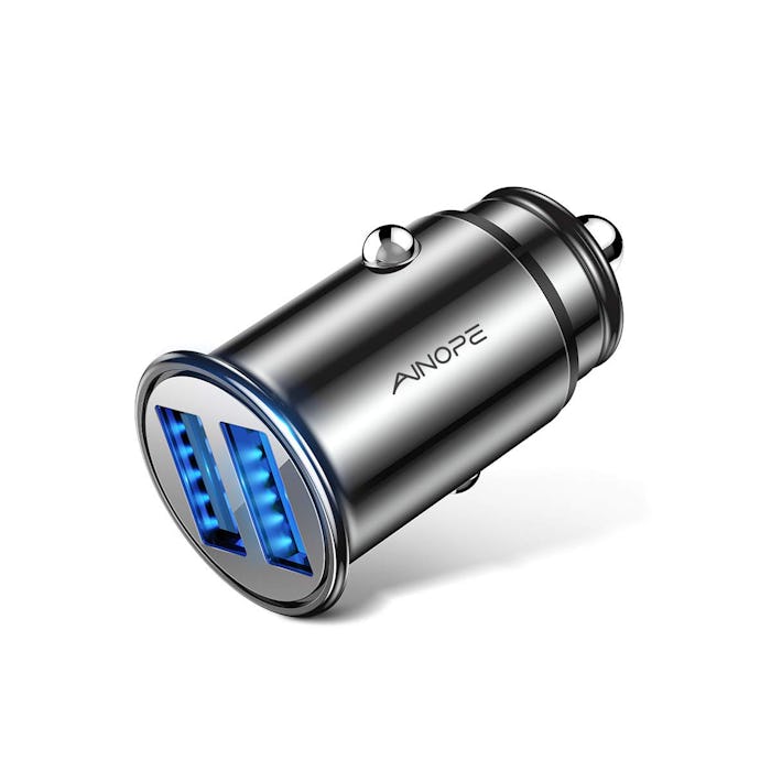 AINOPE Car Charger, 4.8A Aluminum Alloy Car Charger Dual USB Port 