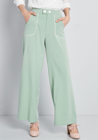 Outlined Delight Wide-Leg Pants