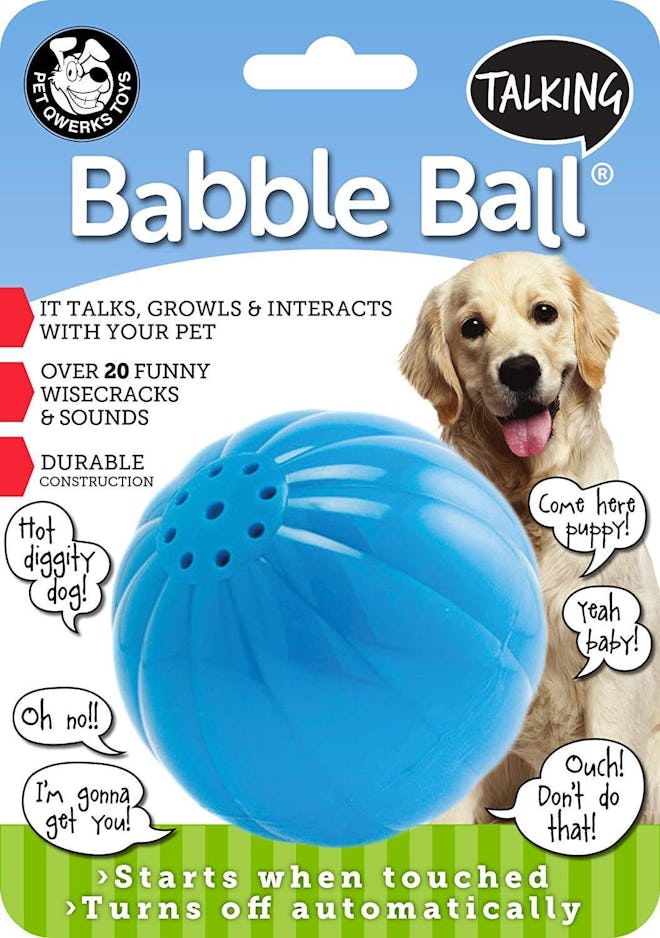 Pet Qwerks Talking Babble Ball Interactive Dog Toy