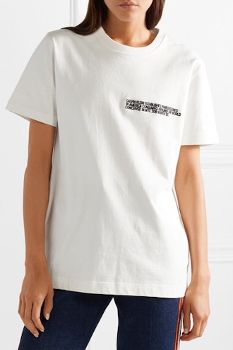 Embroidered Cotton-Jersey T-Shirt