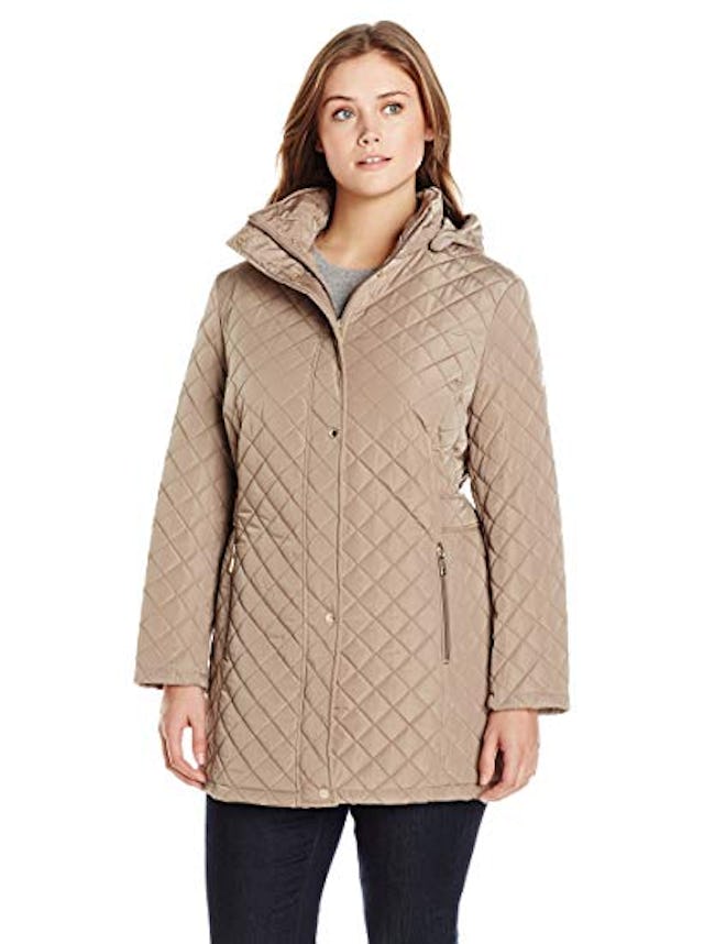 Calvin Klein Women's Classic Quilted Jacket With Side Tabs